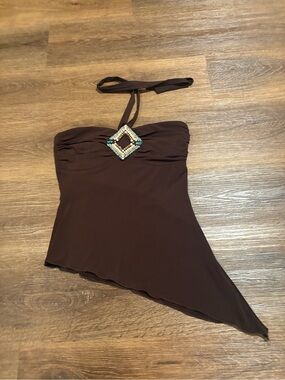 Trixxi Brown halter top